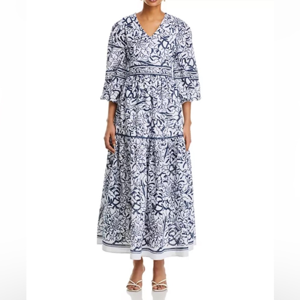 🆕MISOOK Embroidered Cotton Maxi Dress.